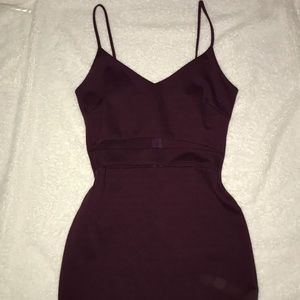 Windsor Dresses - Windsor wine color midi cut out dress Windsor Dresses - Windsor wine color midi cut out dress